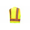 Pyramex Safety Vest, Hi-Vis, Lime, 3XL RVZ2410X3